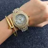 CONTENA Glänzende Volldiamant-Uhr Strass-Armbanduhr Damenuhren Mode Damenuhren Uhr saat1