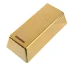 Gold Bar Coin Bank, 999.9 Fine Gold, Net WT 1000g Dekoration på toppen av Bar, Novelty Gold Brick Piggy Bank