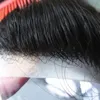 Super Thin Skin Mens Toupe Zwart Volledige Pub Toupee Haarsnikel voor Mannen Vervangingssysteem Menselijk Haar 8x10Inch Heren Haar