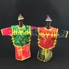 Hooded Chinese style Wine Bag Christmas Wine Bottle Cover Wedding Party Home Table Decoration Silk Brocade Red Wine Clothes 10pcs/lot