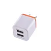 Dubbele USB-poorten 2.1A-laders EU US Ac Home Travel Wall Charger Power Adapter Plug voor Iphone 12 13 14 Samsung Galaxy S20 S22 S23 S8 S10 HTC telefoon opladers
