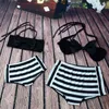 Dernier bikini 2018 Mère et fille Natation Wear Girls Bownot Bowknot Bikinis Ensemble Famille Correspondant aux vêtements Maillot de bain Maillot de bain