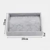 DIY Storages Trays Gray Soft Velvet Jewelry Packaging Display Jewelry Earrings Necklaces Pendants Bracelets Trays Holder Case Whoelase price