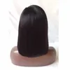 Perruques brésiliennes droites courtes de cheveux humains pour les femmes noires 150 densité brésilienne de dentelle avant de cheveux de Bob perruques avec des cheveux de bébé