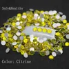 Citrine Strass Dos Plat Rond Nail Art Décorations Et Pierres Non Correctif Strass Cristaux pour Verre DIY