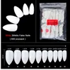 600 stks / pak Natural Clear False Nail Tips Ovale Stiletto Sharp Full Nail Tips Acryl UV Gel Volledige Cover Nail Tips voor Decoration