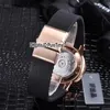 New Executive Rose Gold White/Blue Dial Automatic Tourbillon Mens Watch Blue Rubber Strap Sports Watches Hight Quality Puretime UN-B115b2
