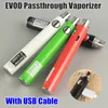 Autentisk Ugo V II 650 900mAH Evod EGO 510 Tråd Batteri 8Colors Micro USB-laddning PAPE VAPE BATTERIER MED USB-kabel 100% Oringinal