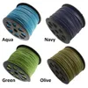 100yard /lot 3MM x 1.5MM One Side PU Leather Covered Faux Suede Cord Lace Bracelet Necklace Making String - You Pick Color