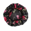 Chapéu de quimioterapia feminino reunindo cetim chapéu de dormir impressão floral macio noite sono chapéu salão de beleza chapéu acessórios de cabelo 4212319