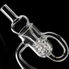 Set Quartz Diamond Loop Banger Nail Oil Knot Recycler Carb Cap Dabber Insert Bowl 10mm 14mm 19mm Mężczyzna kobieta do rur wodnych