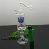 Glass Smoking Pipes Manufacture Hand-blown hookah Bongs Double layer partition filtered glass water pipe