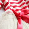 Vieeoease Girls Dress Christmas Stripe Abbigliamento per bambini 2020 Autunno Moda manica lunga in pizzo Tutu Princess Party Dress KU0399887771