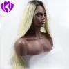 HotSelling Midle Part Blond Syntetisk Lace Front Wig Handgjorda Lång Naturvåg Hög temperatur Värmebeständig Fiber Hår Paryk för Kvinnor