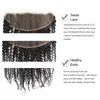 13x4 Virgem Cabelo brasileiro Lace frontal Encerramento de orelha a orelha peruana água direto corpo profundamente Kinky Curly Silk Top Lace frontal