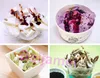 Beijamei Commercial Fried Ice Cream Machine 50 * 2,5cm Double Round Pan Ice Cream Roll Machine med 5 hinkar