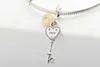 New autêntica 925 Silver Charm Bead Key to encantos Meu coração pingente Valentines Day Fit charme europeu pulseiras Mulheres DIY jóias