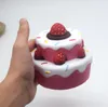 Squishy trois couches de gâteau de fraise jumbo lent lent pain de téléphone