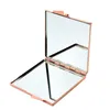 Miroir Compact carré bricolage Portable en métal cosmétique pliable miroir de maquillage pour cadeau expédition rapide F1281
