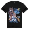 Rocksir 2018 브랜드 의류 최신 패션 늑대 디자인 티셔츠 여름 남성 / 소년 동물 참신 짧은 소매 티셔츠 탑스