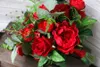 Janevini Vintage Kırmızı Gelin Buket Peony Rose 2018 Gelin Düğün Çiçek Buket İpek Gelinler Tutucu Düğün Buketleri Ramo de Novia4064771