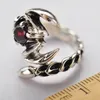 925 Sterling Silver Retro Scorpion King Scorpiio Garnet ANello aperto Men Thai Gioielli con gioielle Deli Gift Ring CH025321 S18101002 248S