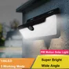 Güneş Led Dış Duvar Lambaları Pir Hareket Sensörü Bahçe Sokağı Işığı Özel Geniş Açılı Güvenlik Güneş Duvar Işıkları Garaj için