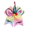 Bébé Filles Princesse Paillettes Licorne Rubans Bandeaux Ponyrtail Titulaire Arc Tissu cosplay Fleur Cheveux Bow épingle Enfants Cheveux Accessoires