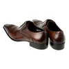 Primavera Outono Vestido de Moda Homens Italianos Sapatos de Couro Genuíno Dos Homens Sapatos de Vestido de Vendas de Casamento Esculpido Designer Masculino Sapatos Oxford Flats Homens