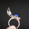 Silberringbefestigung für 8 mm Perlen, Perlenkäfigring, US-Größe 6, 7, 8, Ringfassung, modische Ringe, Käfig, passend für 8 mm Perlen, DIY-Ringe, Schmuck