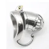 2 Styles Stainless Steel Super Small Male Chastity device Adult Cock Cage With Anti-off Penis Ring Bondage BDSM Sex Toys for men