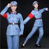 Military Women Uniforms New Eighth Route Army Stage Performance Red Army wear female Garment Red Guards Anti-war Clothing Chinese opera