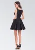プラスサイズのイブニングドレス高品質の黒いノースリーブパーティープロムドレス新しい黒いAラインハイウエストレースバックレスカクテルドレスHY148