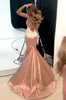 Elegante sexy spaghetti -riemen Satin Mermaid Prom Dresses Lace Appliques Bacless Vestidos de Festa feestavondjurken BA8287