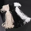 1000pcs lot Seal Tag Cotton Strings Bullet Plug Loop Lock Cord Fastener Plastic Buckle Head Snap Rope Thread Hang Tags Bags 293G