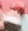 2018 nouvelle marque de luxe bonnets élégant épaississement tricoté chapeaux casquette hiver casquette décontractée femmes Pom-pom crâne casquettes cadeau de noël