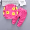 Kids Girls Clothing Suit Flower Automn Coat T-shirt Pantal