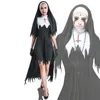 Halloween Nun Spaventoso Costume Cosplay Donna Black Vampire Fantasy Dress Terror Sister Party Disguise Sets Fantasia femminile per adulti