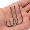 12 크기 6# -6 0# 92247 Baitholder Single Hook High Carbon Steel 철하 후크 아시아 잉어 낚시 장비 200 조각 FH-4298V