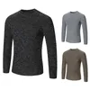 2018 printemps automne hiver pull hommes coton hommes à manches longues pull Simple tricoté solide gris taille Xxl pull Hombre