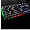 PARASOLANT PC Gamer USB cablato con sospensione meccanica, set di tastiera e mouse, tastiera fotoelettrica retroilluminata per computer portatile