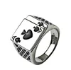 Bijoux pour hommes Chunky Black Email Spades Cool Poker Ring pour hommes