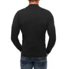 Nowy sweter Sweter Sweter Marka Casual Slim Swetry Klasyczny Zipper High Collar Proste Solid Color Men Polo Sweter 3XL