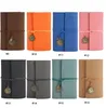 Spiral leather Bound travel journal book portable office student school girls notepads stationery Cotton Linen color planner memo notebooks