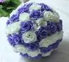 New Design Design 10 polegadas (25 cm) penduradas Bola de flor Centralpieces Silk Rose Wedding Kissing Bolsing Balls Pomanders Ball de decoração de casamento de menta