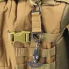 Outdoor Molle Double Point Triangle Multifunktionell karabiner Webbing Belt Climbing Carabiner Buckle Tactical Bag Hook