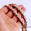 11mm Byzantine Box Link Chain Necklace For Men Stainless Steel Chain Gold Silver Black Fashion Men Jewelry Whole8848057