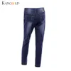 KANCOOLD jeans femmes automne élastique déchiqueté imprimé léopard épissé jean Denim Plus pantalon pantalon femme 2018Oct26