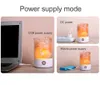 USB Salt Lamp Portable Design Colorful Changing Crystal Light Natural Himalayan Touch Switch Brightness Adjustable Bedroom Night Light