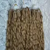 Curly Loop Micro Ring Hair 1g / s 300g / Pack 100% Human Hair Curly Micro Bead Links Remy Hair Extensions Mix Colors